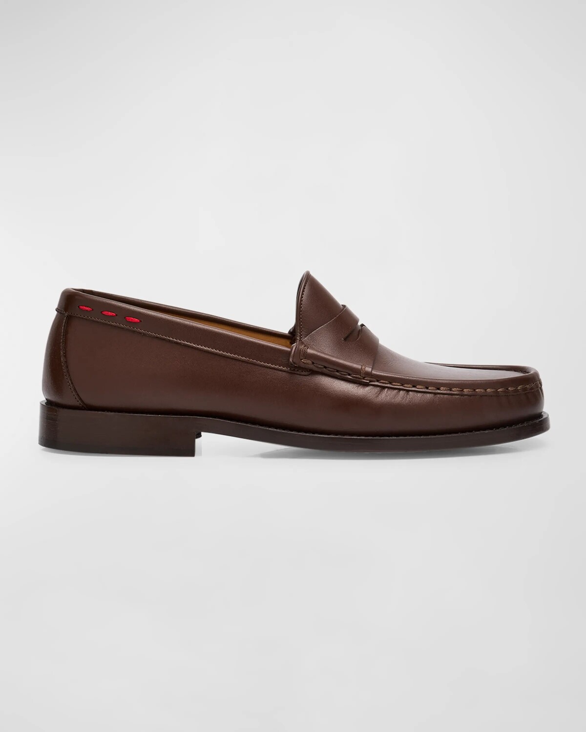 

Мужские пенни-лоферы из телячьей кожи Kiton, коричневый