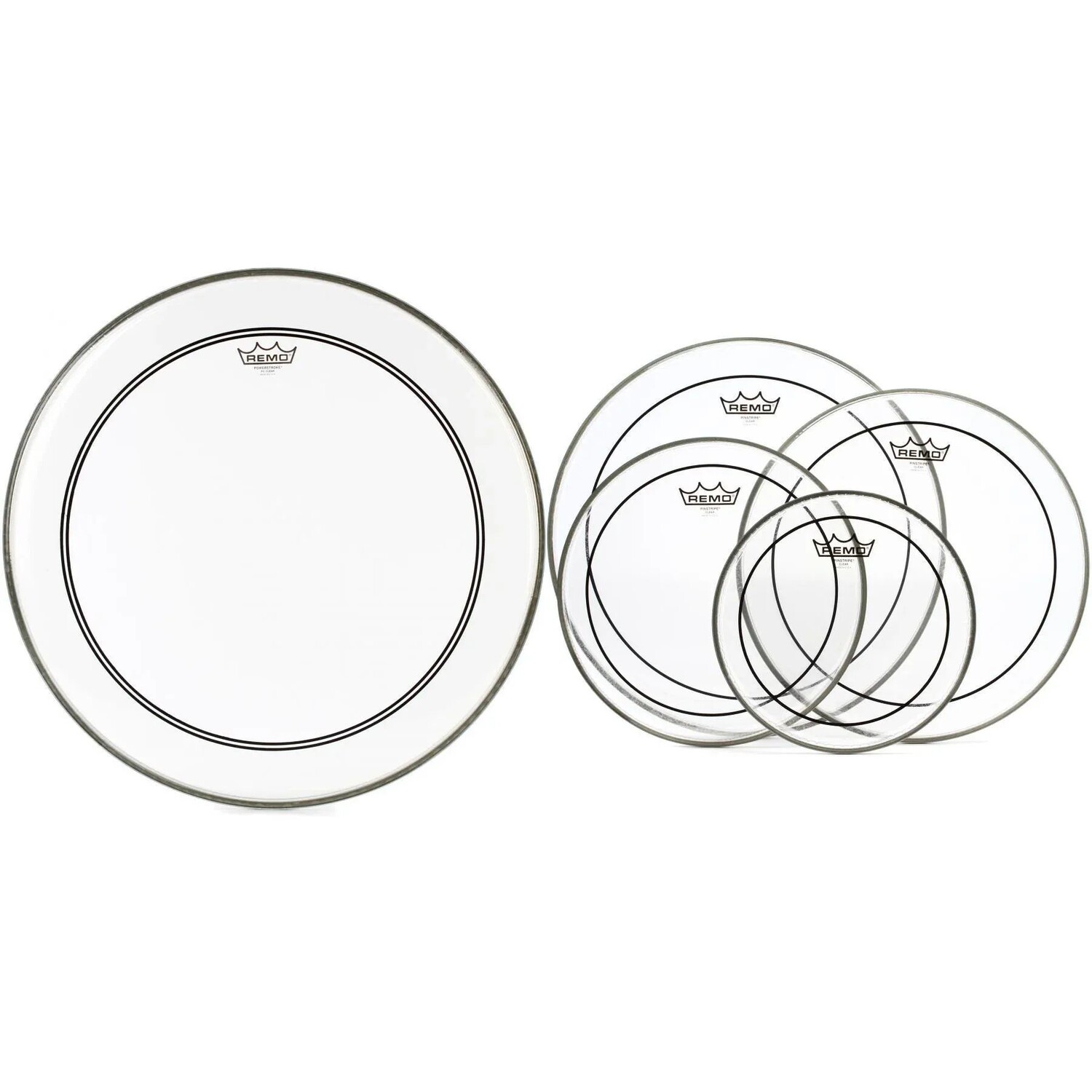 

Прозрачный комплект Remo Pinstripe из 5 пластиков Tom Drumhead с Powerstroke P3