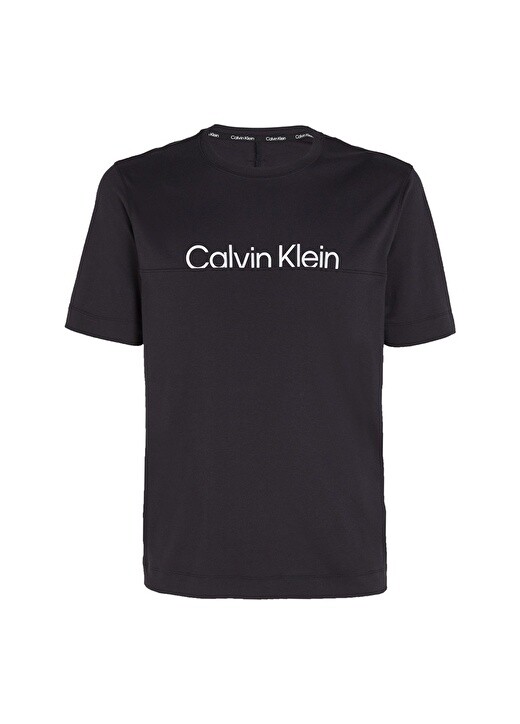 

Черная мужская футболка с круглым вырезом Calvin Klein, Черный