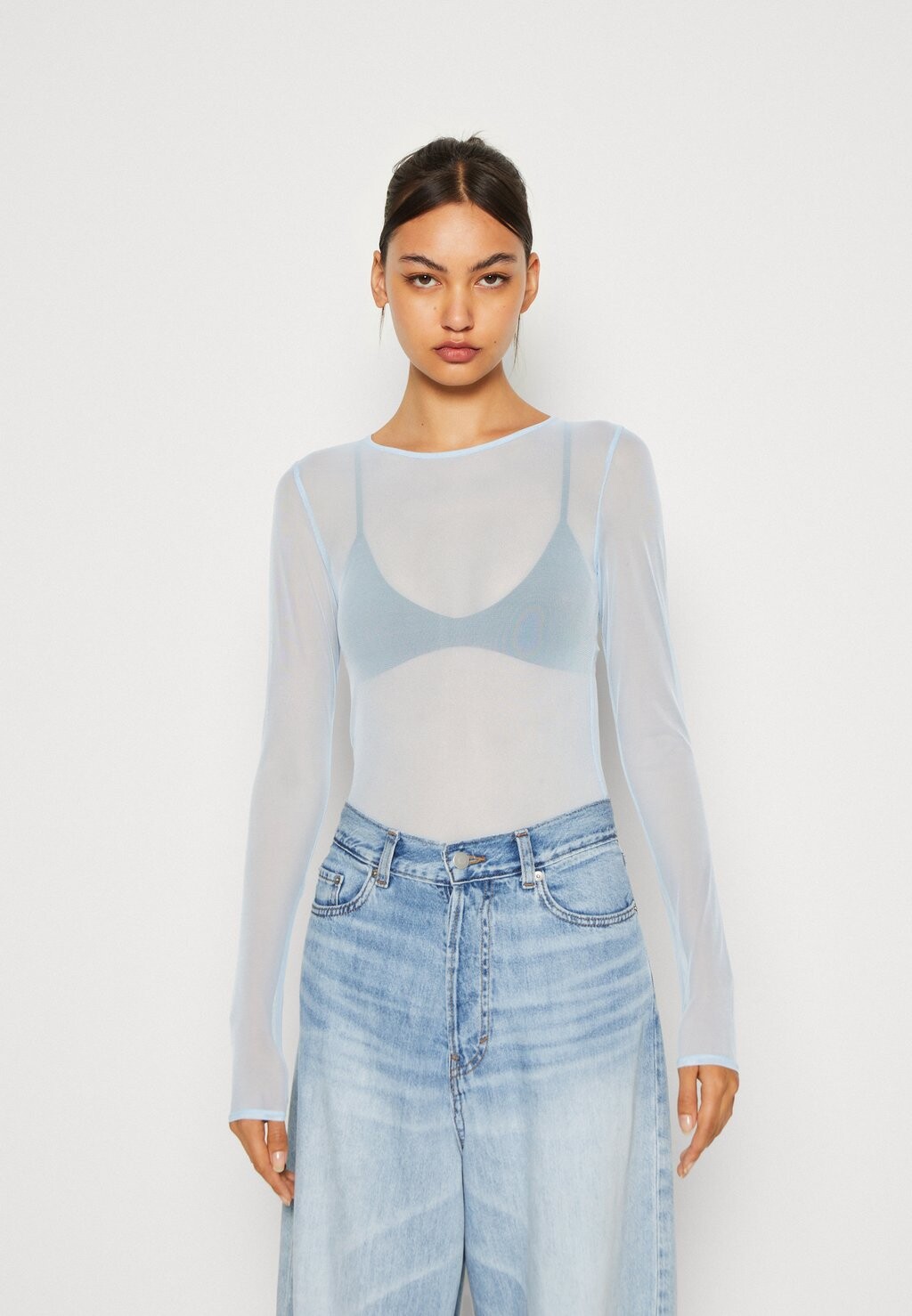 

Футболка с длинным рукавом Crew Neck American Eagle, синий