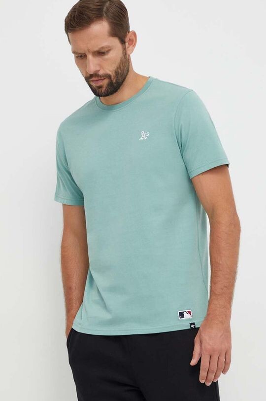 

Хлопковая футболка Oakland Athletics 47 brand, зеленый