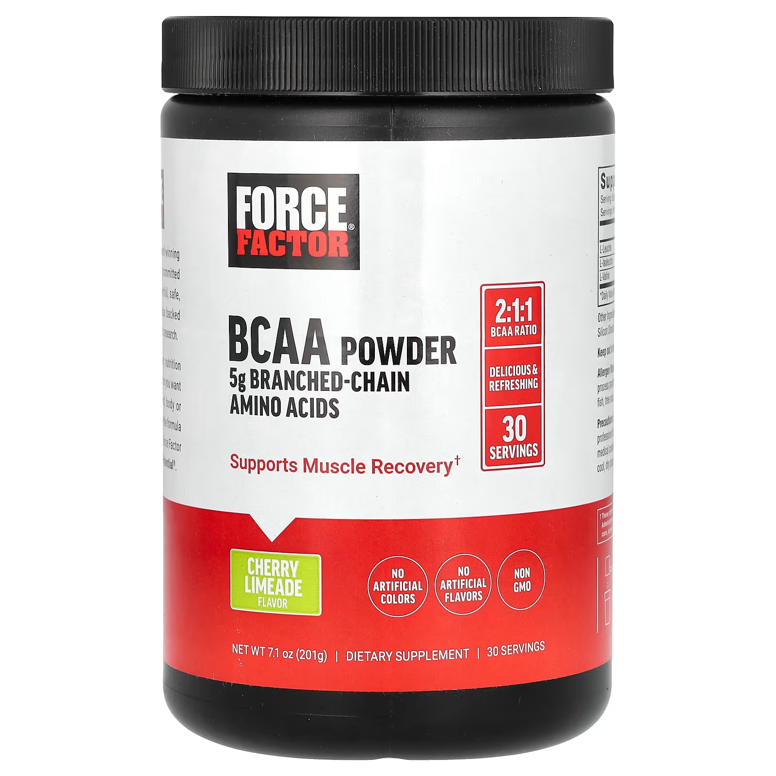 Порошок BCAA Force Factor с вишневым лаймом, 201 г порошок без добавок force factor smarter greens 374 г