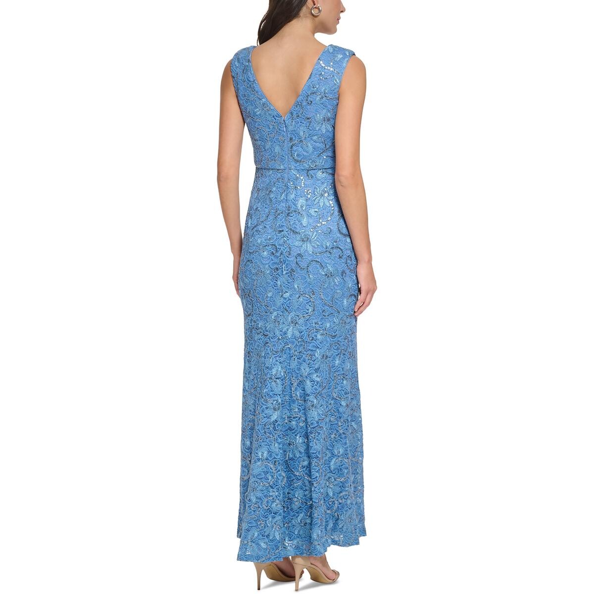 

Женское кружевное длинное вечернее платье Vince Camuto, цвет Periwinkle