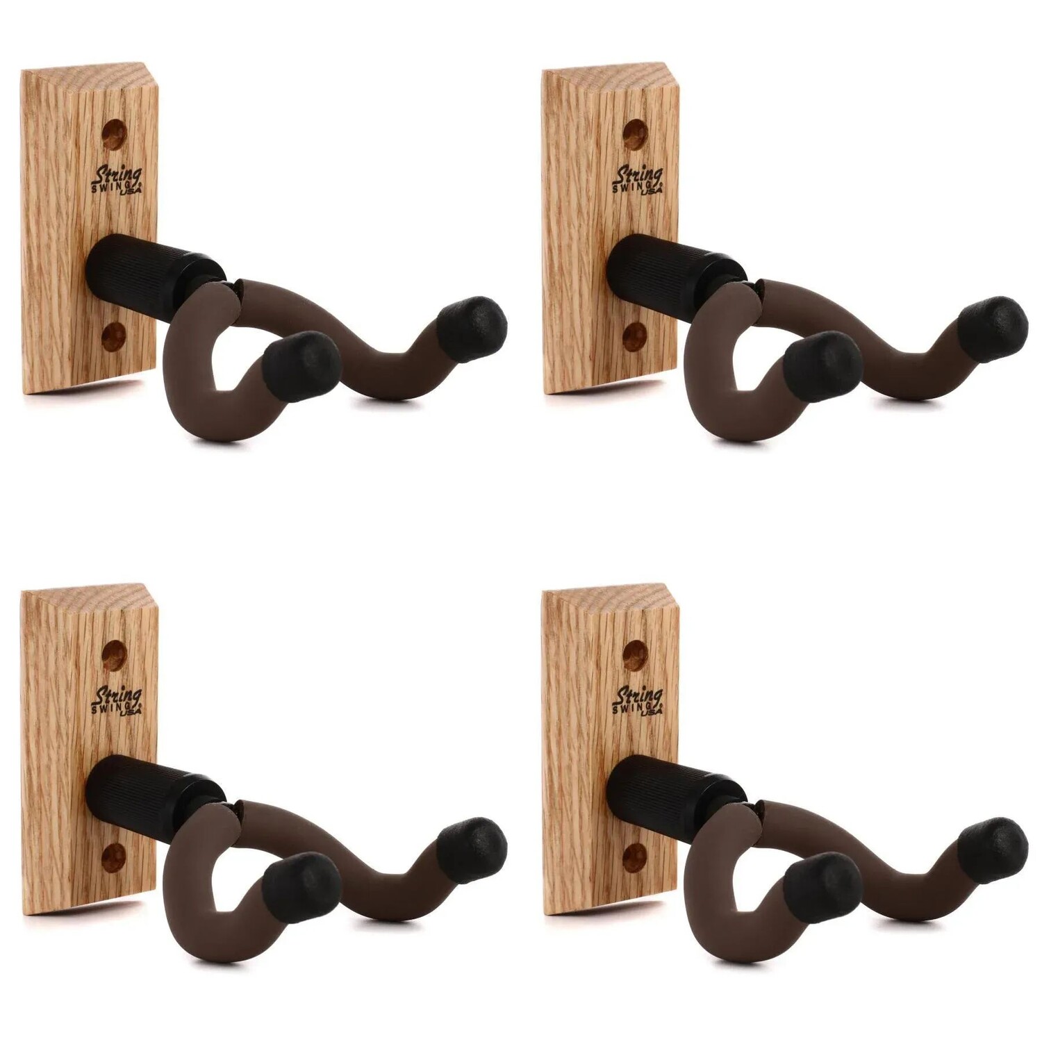 

String Swing CC01K Guitar Keeper Настенное крепление для гитары Вешалка для гитары, 4 шт. - Дуб