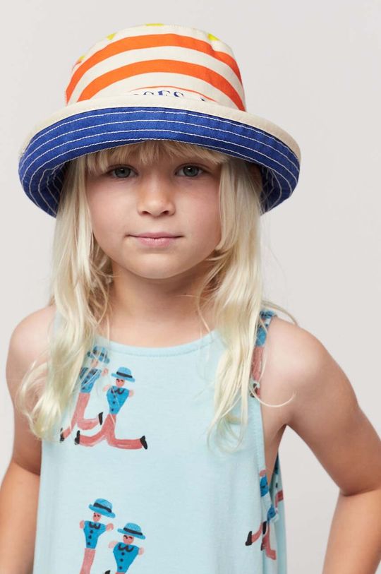 Bobo Choses Двухсторонняя детская шапка из хлопка, синий детская футболка поло bc bobo choses