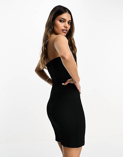 

Черное платье мини-бандо River Island, Черный