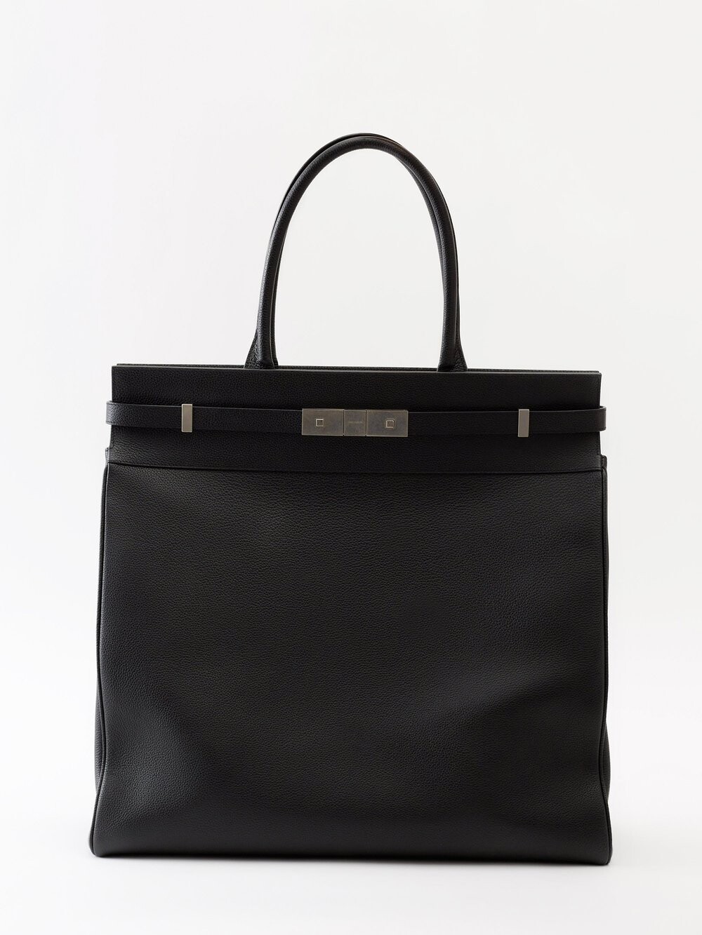 

Кожаная сумка-тоут manhattan Saint Laurent, черный