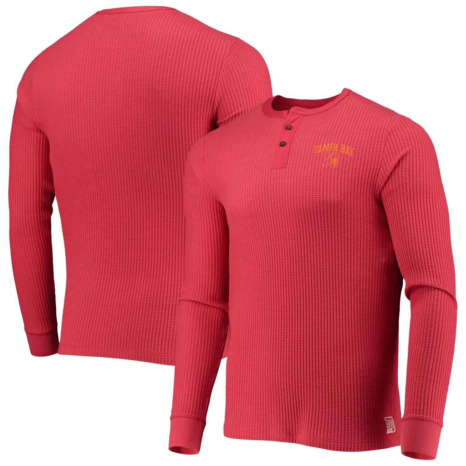 

Мужская красная футболка Junk Food Tampa Bay Buccaneers Thermal Henley с длинным рукавом, Красный