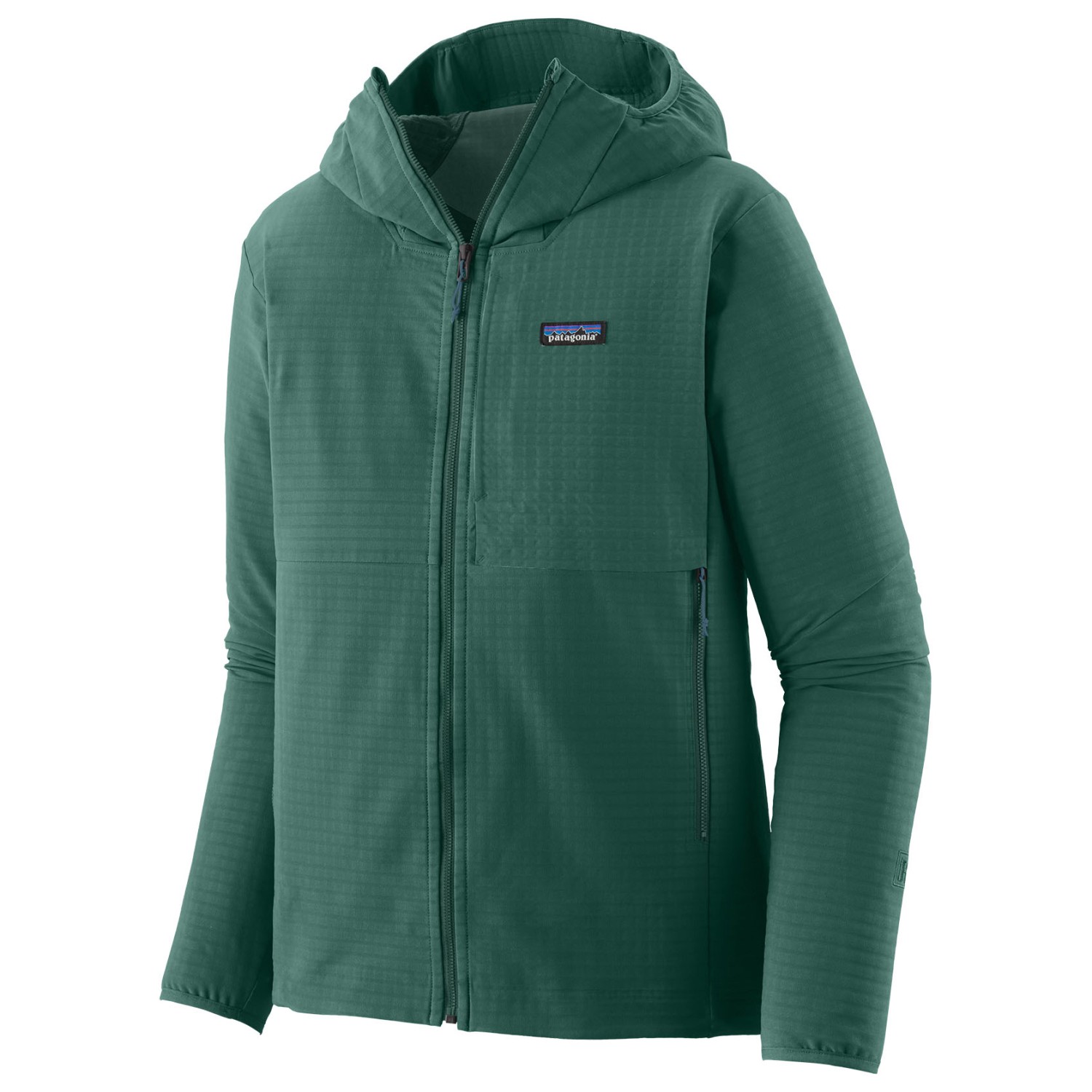 Куртка из софтшелла Patagonia R1 Techface Hoody, цвет Conifer Green