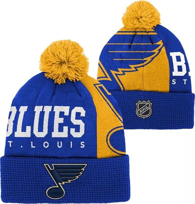 

Outerstuff Вязаная шапка с помпонами и манжетами NHL Youth St. Louis Blues