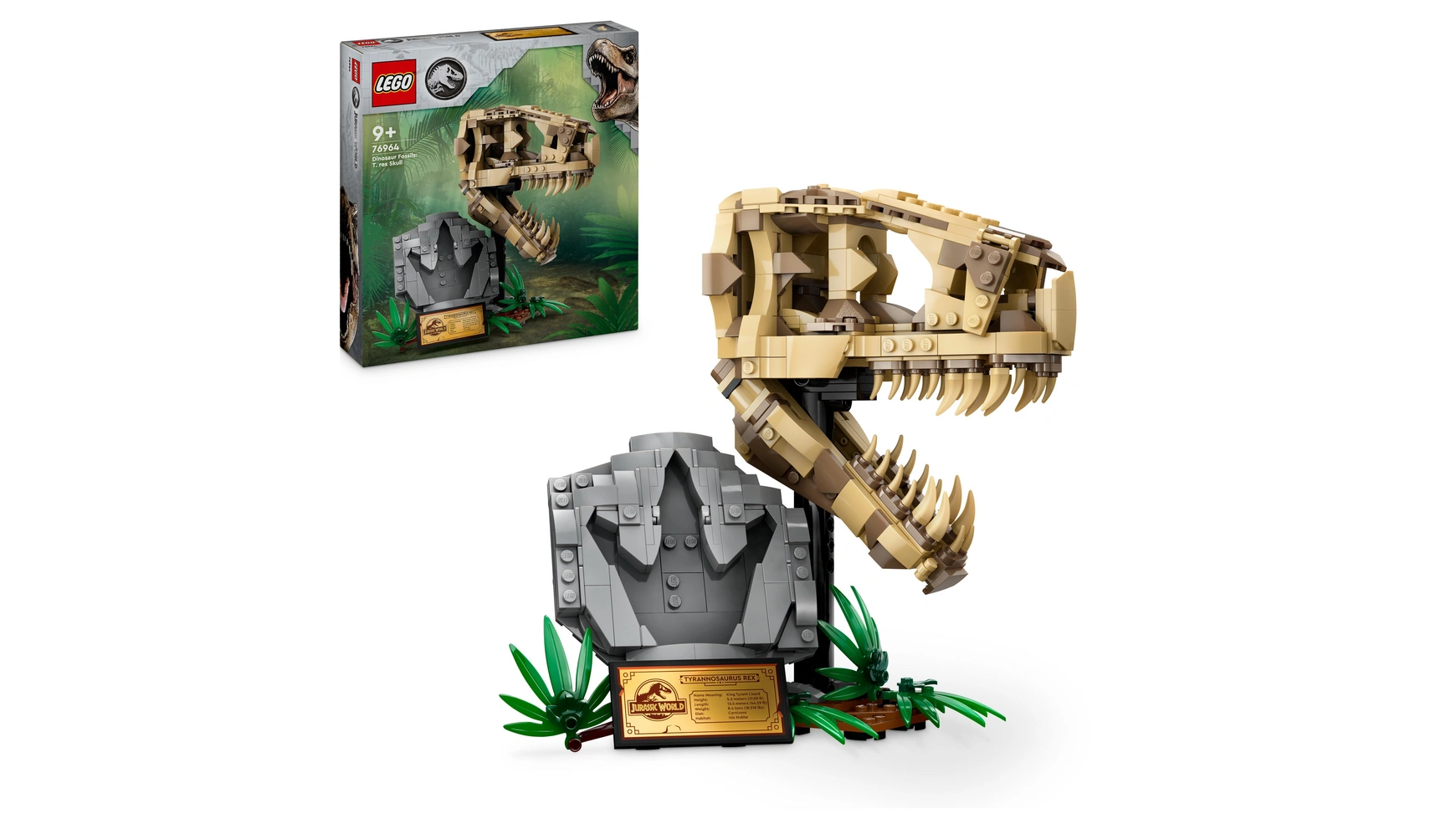 Lego Jurassic World Окаменелости динозавра: игрушка-динозавр с головой тираннозавра конструктор lego jurassic world 76964 окаменелости динозавра череп тираннозавра 577 дет
