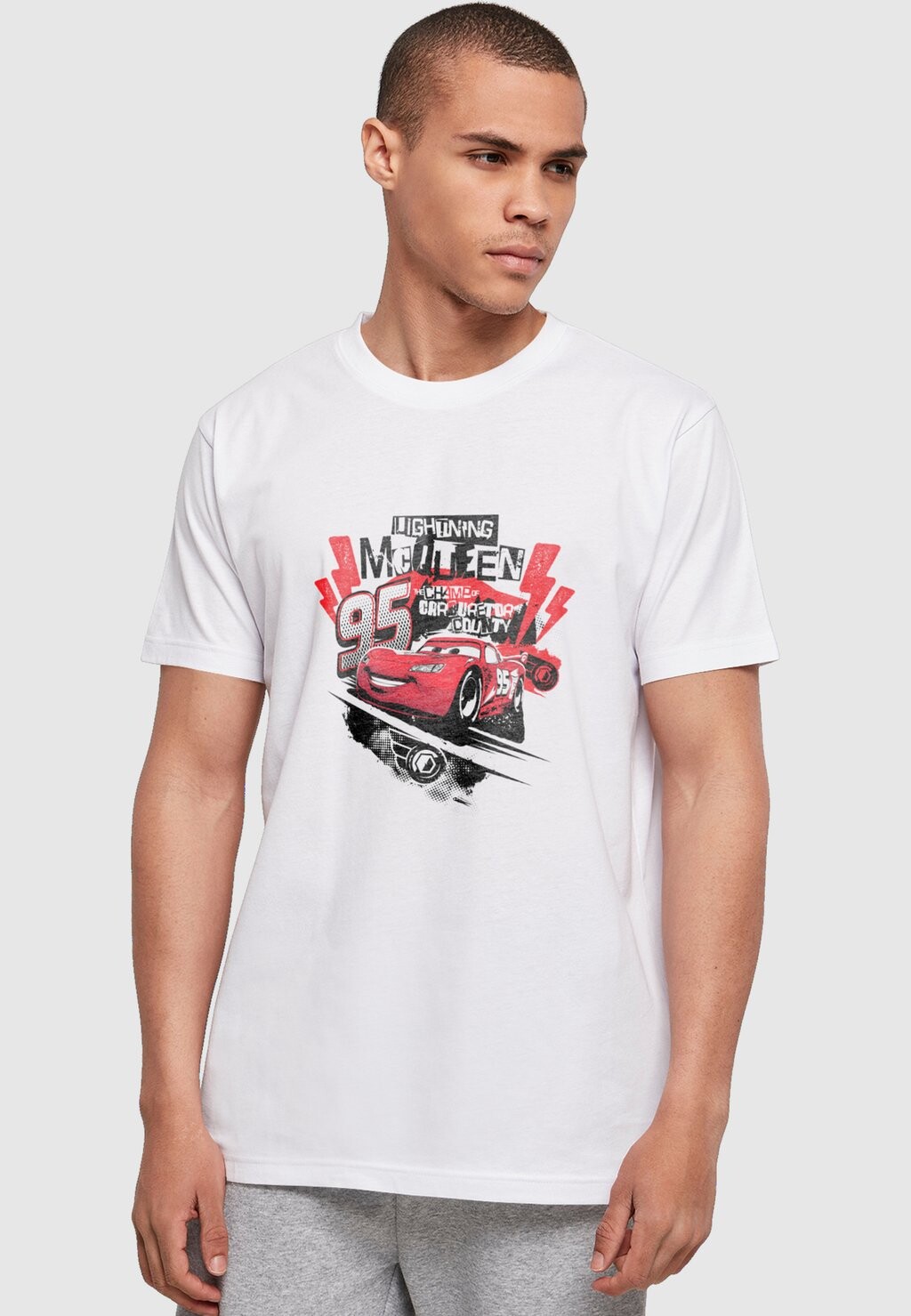 

Футболка с принтом Cars Lightning Mcqueen Collage ABSOLUTE CULT, белый