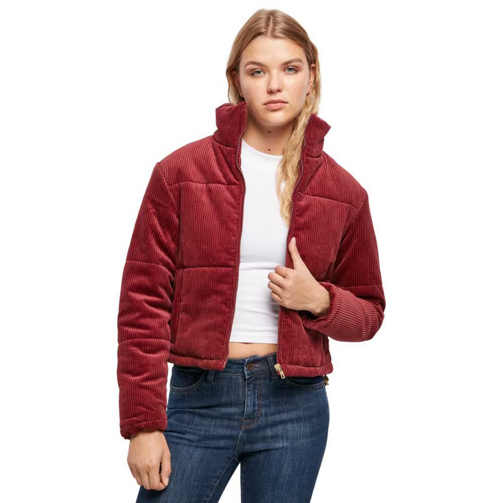 Куртка Urban Classics Corduroy Puffer, красный