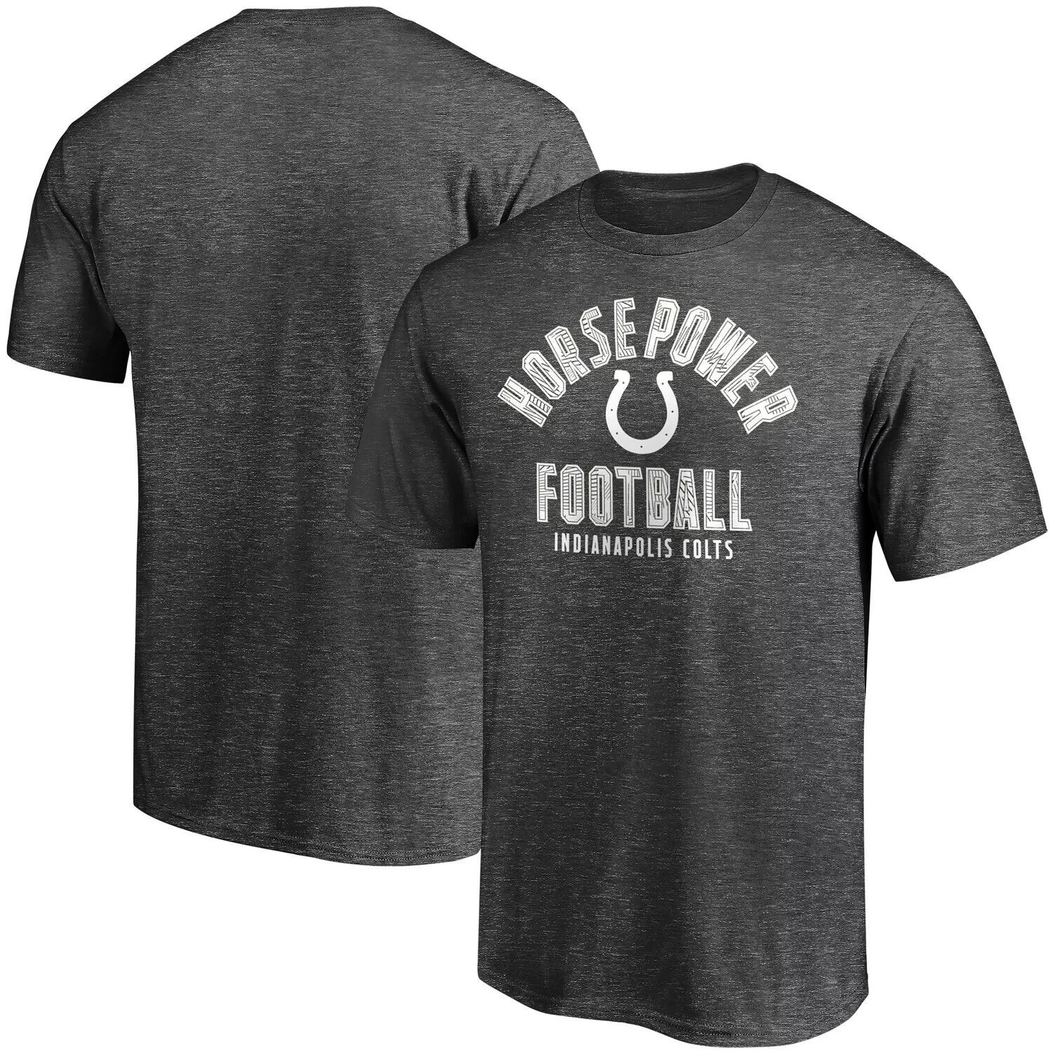 

Мужская футболка Fanatics с древесным углем Indianapolis Colts Hometown Horsepower