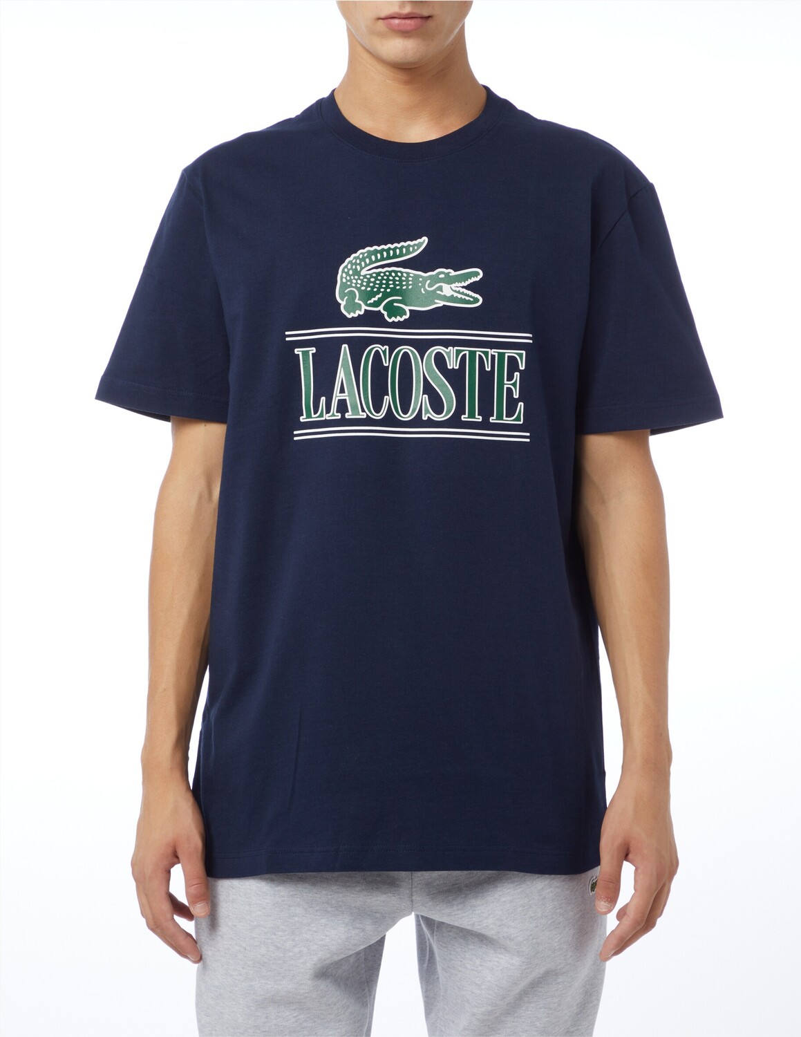 

Футболка с большим логотипом Lacoste, синий