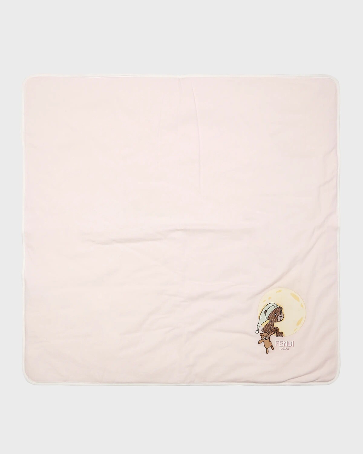 

Одеяло из джерси с принтом Bear On The Moon для девочек Fendi, цвет Pink
