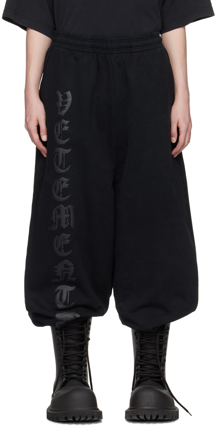 

Черные спортивные штаны Anarchy (стиранные) VETEMENTS