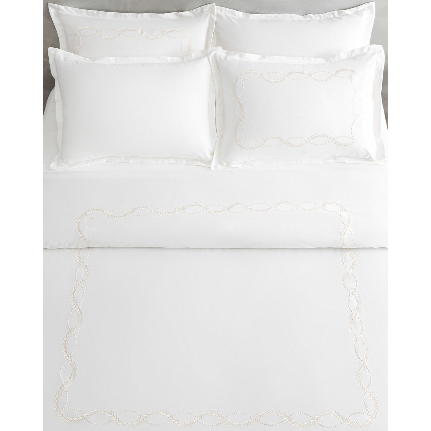 Комплект постельного белья с двойной вышивкой Madame Coco Marguerite - атлас