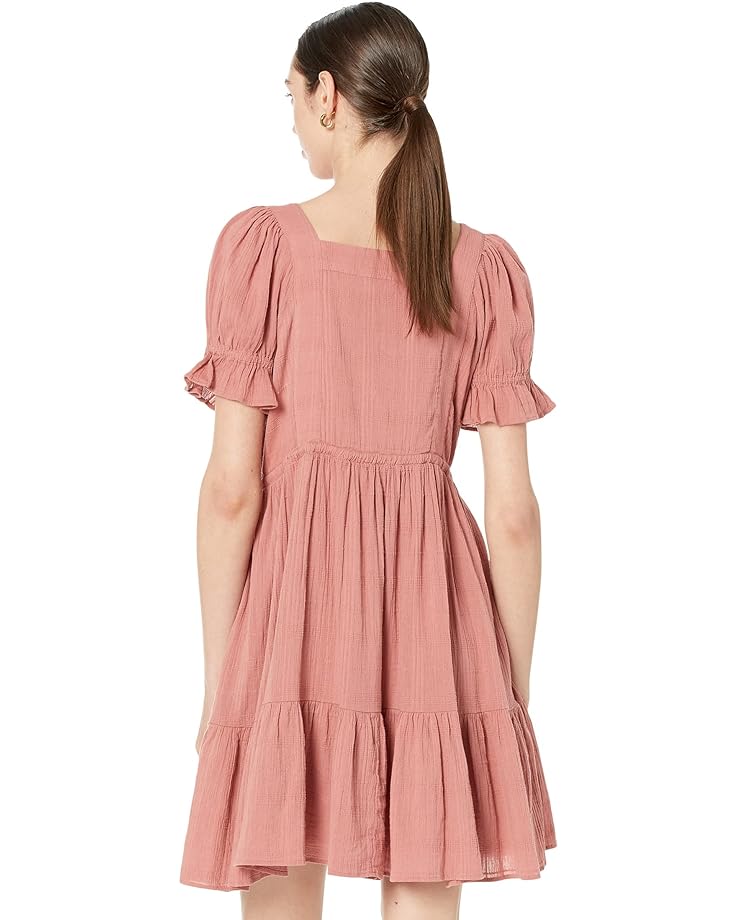 Платье Madewell Puff-Sleeve Drawstring Mini Dress, цвет Vintage Quartz