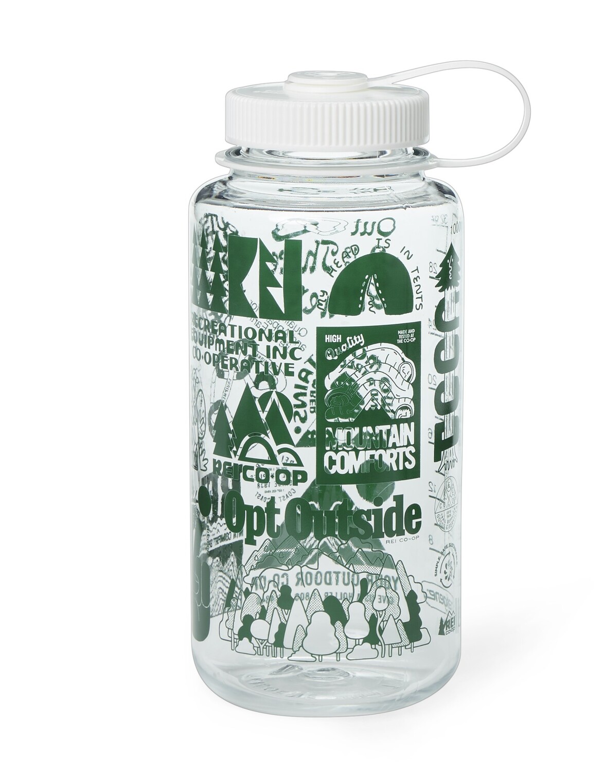 

Бутылка для воды Nalgene Sustain Graphic с широким горлышком - 32 эт. унция REI Co-op, белый