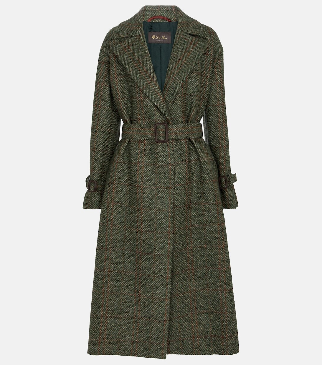 

Пальто Anton с поясом в ёлочку LORO PIANA, зеленый