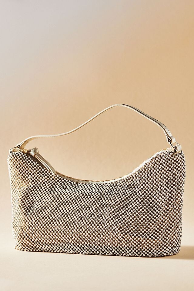 

Золотая сумка-багет с бриллиантами Loeffler Randall Cam, золото
