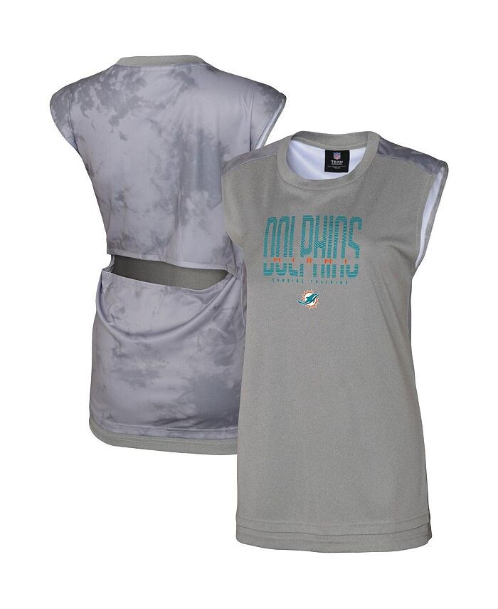 

Женская серая майка Miami Dolphins No Sweat Outerstuff, серый
