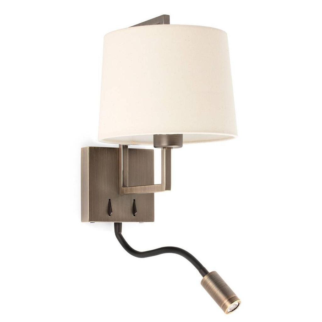 

Настенный светильник Faro Frame Old Gold с лампой Reader Beige, бежевый