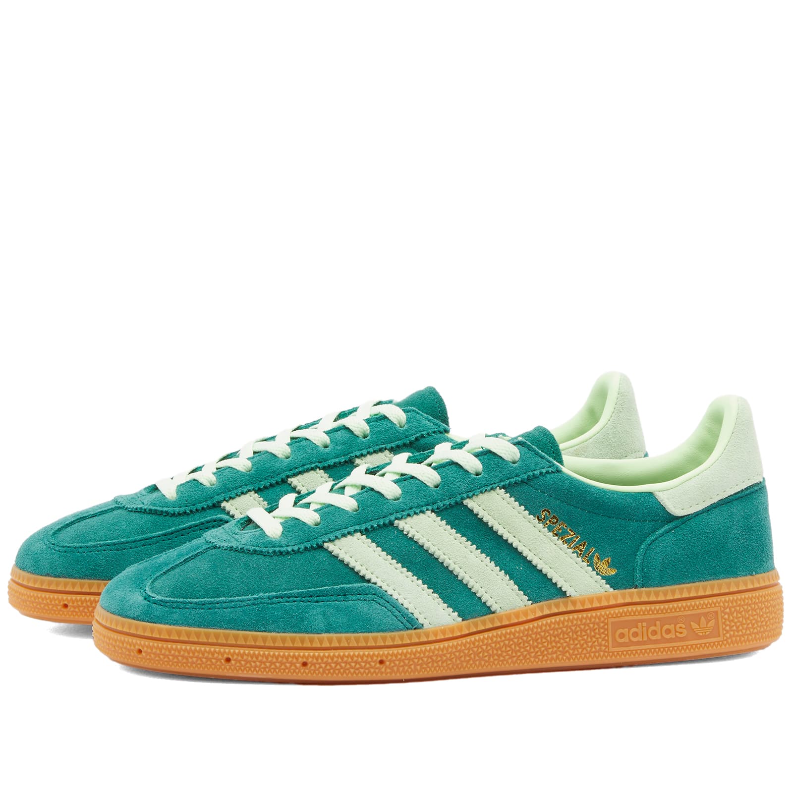 Кроссовки Adidas Handball Spezial, цвет Collegiate Green, Semi Green Spark  & Gum 1 – заказать из-за рубежа в «CDEK.Shopping»