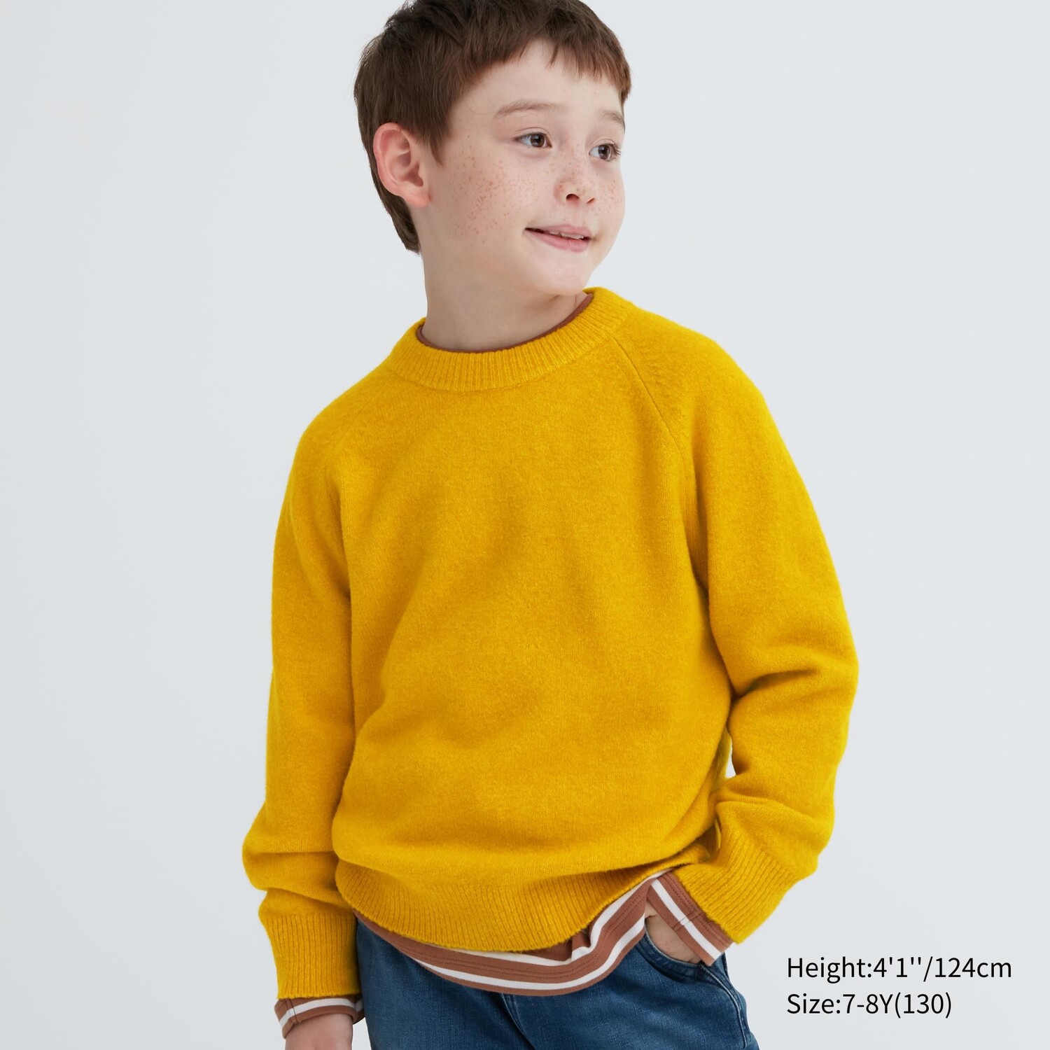 

Свитер Uniqlo детский из мягкой пряжи, желтый