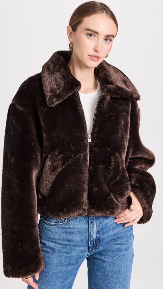 

Куртка FRAME Faux Fur Zip Up