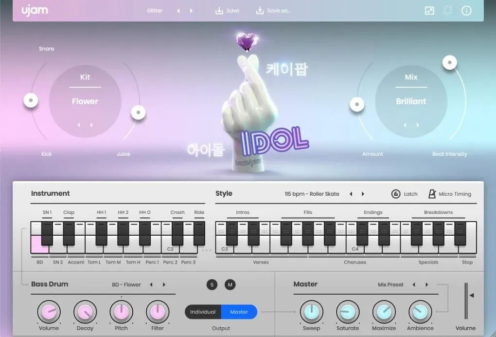 

UJAM Beatmaker Idol Программное обеспечение для создания битов K-pop