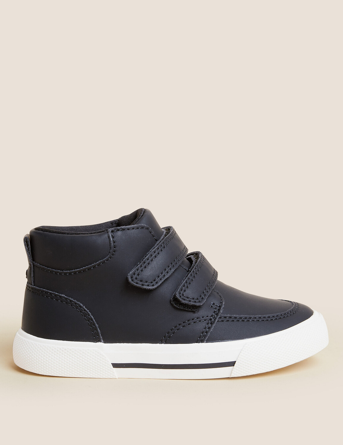 

Детские высокие кеды Freshfeet Riptape (3 маленьких — 13 маленьких) Marks & Spencer, черный