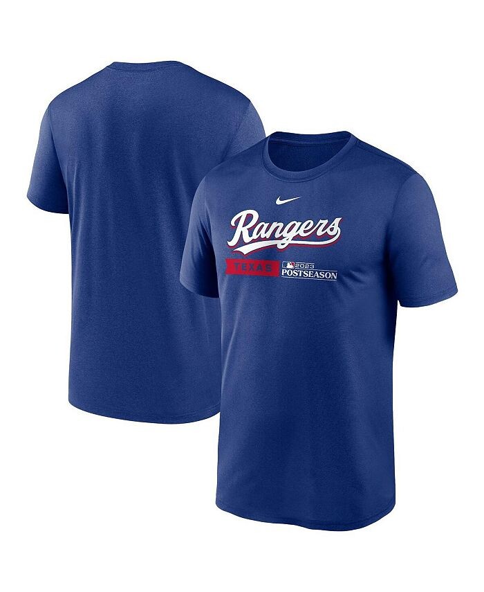 

Мужская футболка Dugout Royal Texas Rangers 2023 Post Season Authentic Collection Nike, синий