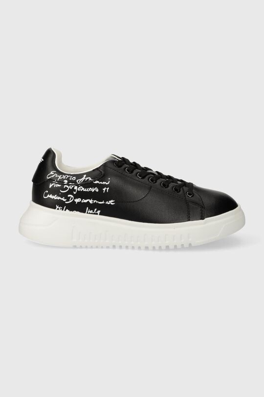 

Кожаные кроссовки Emporio Armani, черный