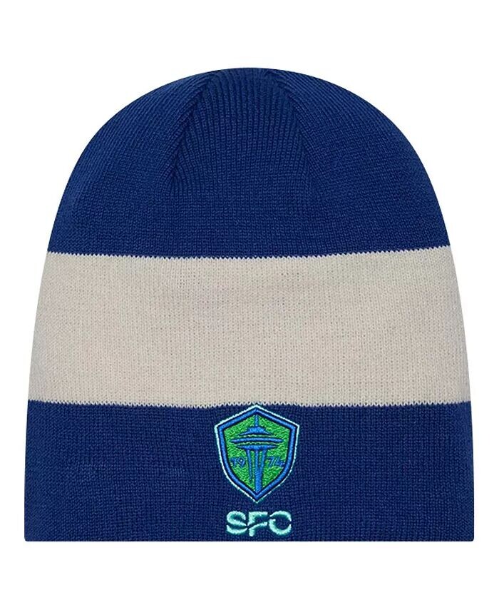 

Мужская синяя вязаная шапка Seattle Sounders FC 2024 Kick Off Collection New Era, синий