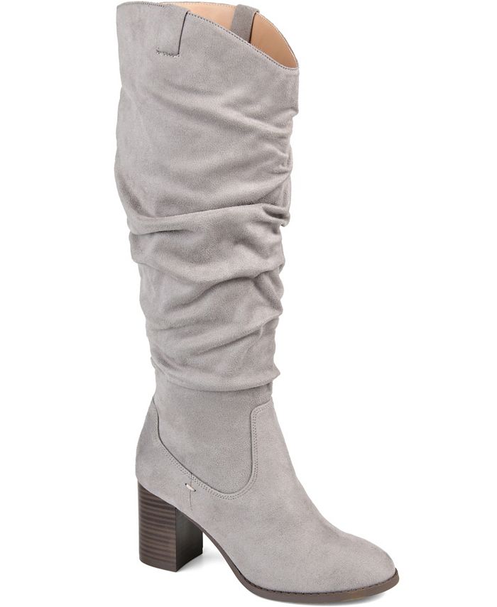 цена Женские очень широкие ботинки Aneil до икры Journee Collection, серый