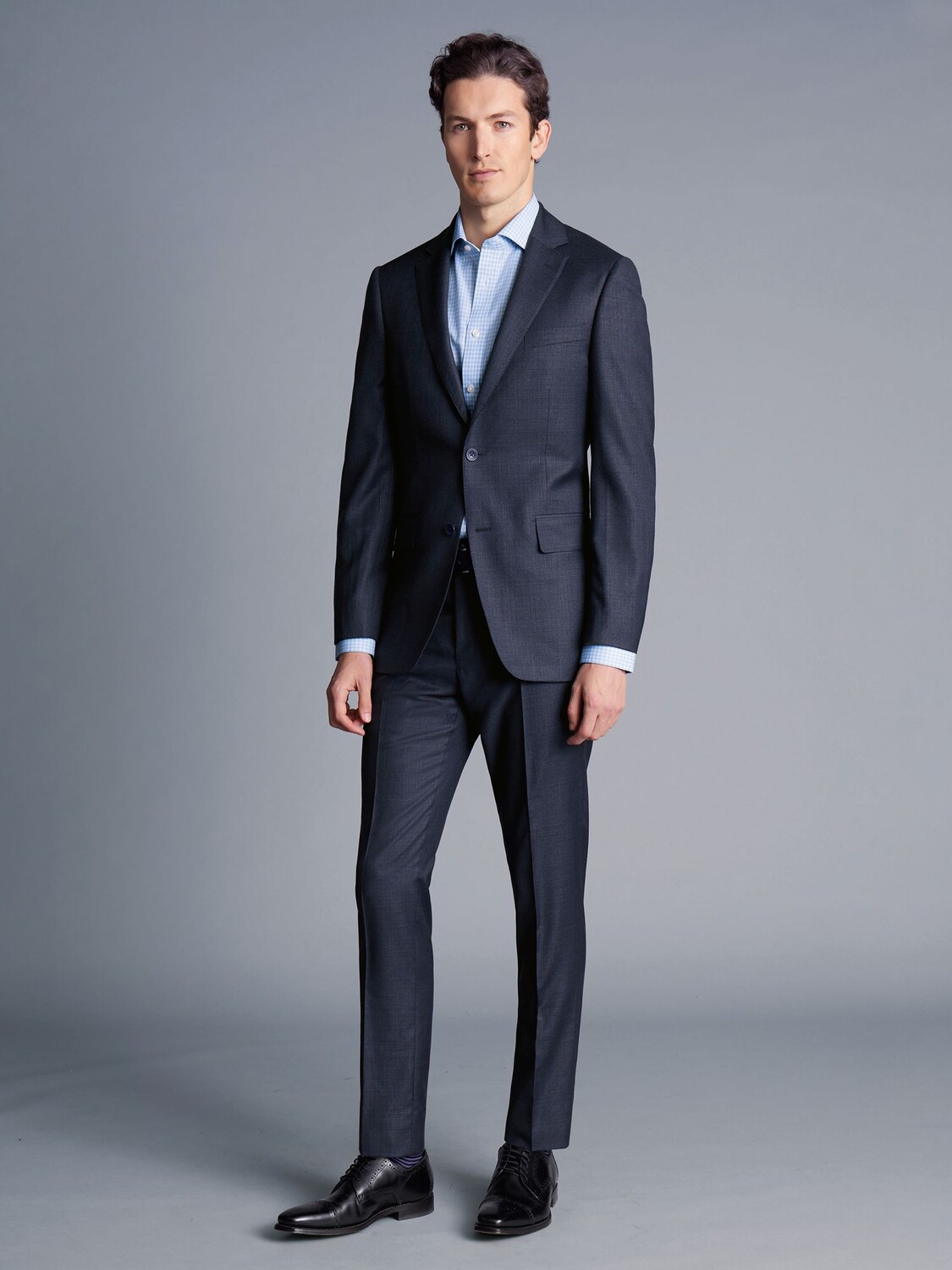 

Итальянские роскошные костюмные брюки Charles Tyrwhitt, синий