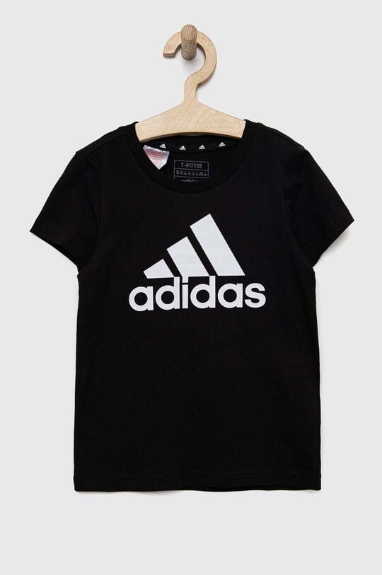 

Детская хлопковая футболка adidas G BL, черный