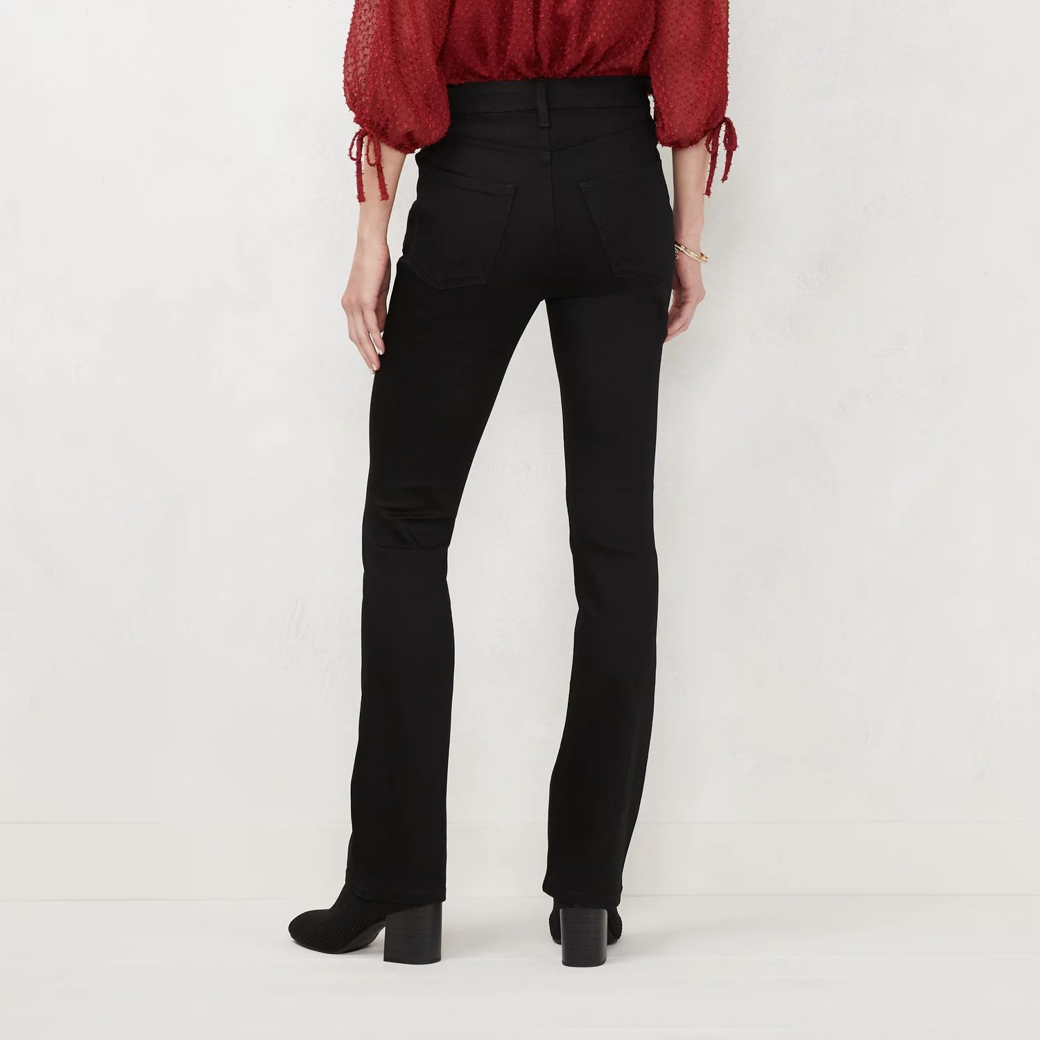 Женские джинсы Bootcut с высокой талией LC Lauren Conrad LC Lauren Conrad, черный