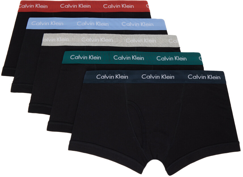 

Комплект из пяти черных классических трусов-боксеров Calvin Klein Underwear