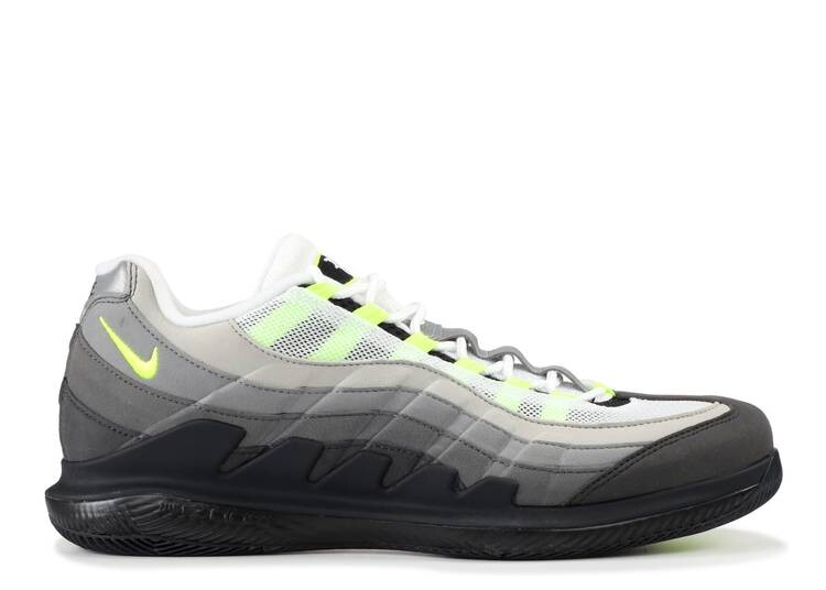 

Кроссовки Nike NIKECOURT VAPOR RF X AIR MAX 95 'NEON', черный, Черный;серый