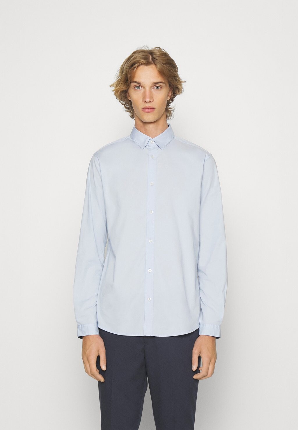 

Рубашка STRETCH FIT TOM TAILOR, светло-синий металлик