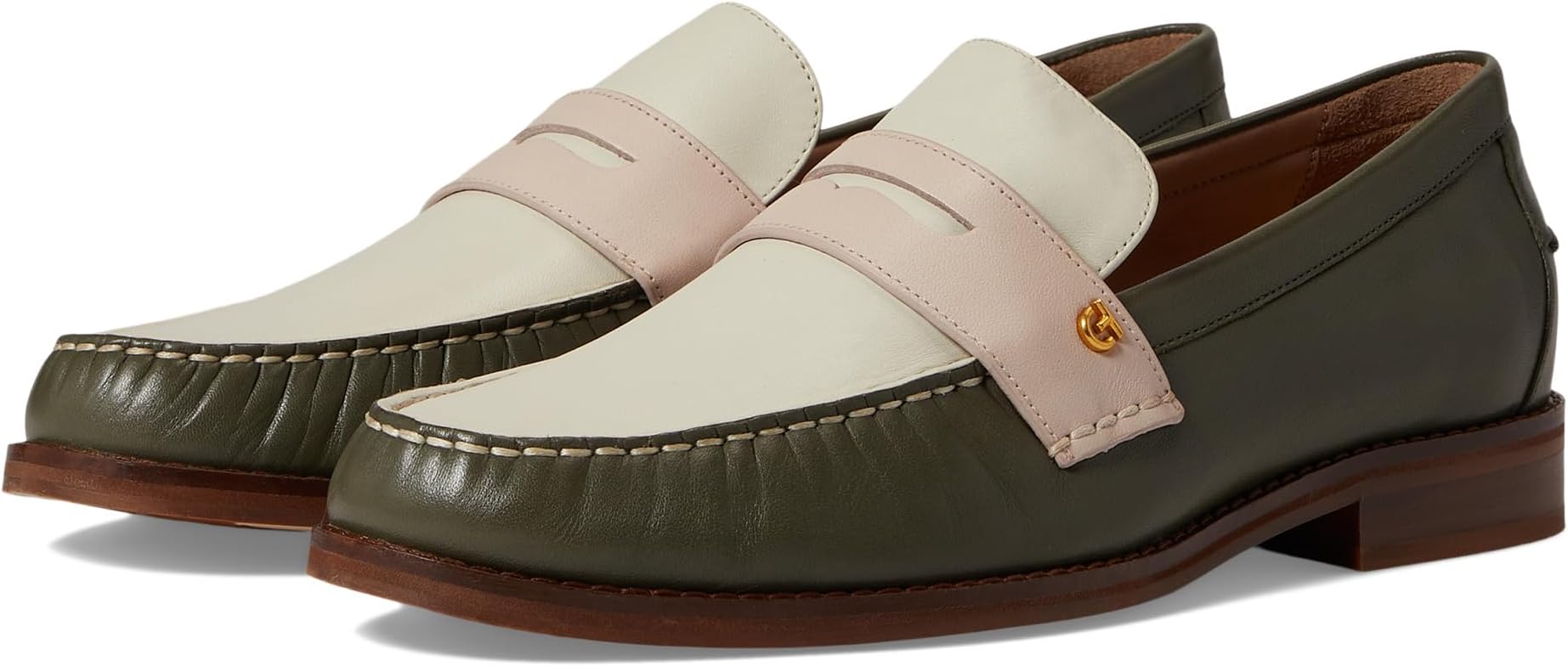 

Лоферы Lux Pinch Penny Loafer Cole Haan, цвет Tea Leaf/Egret/Rosewater Leather