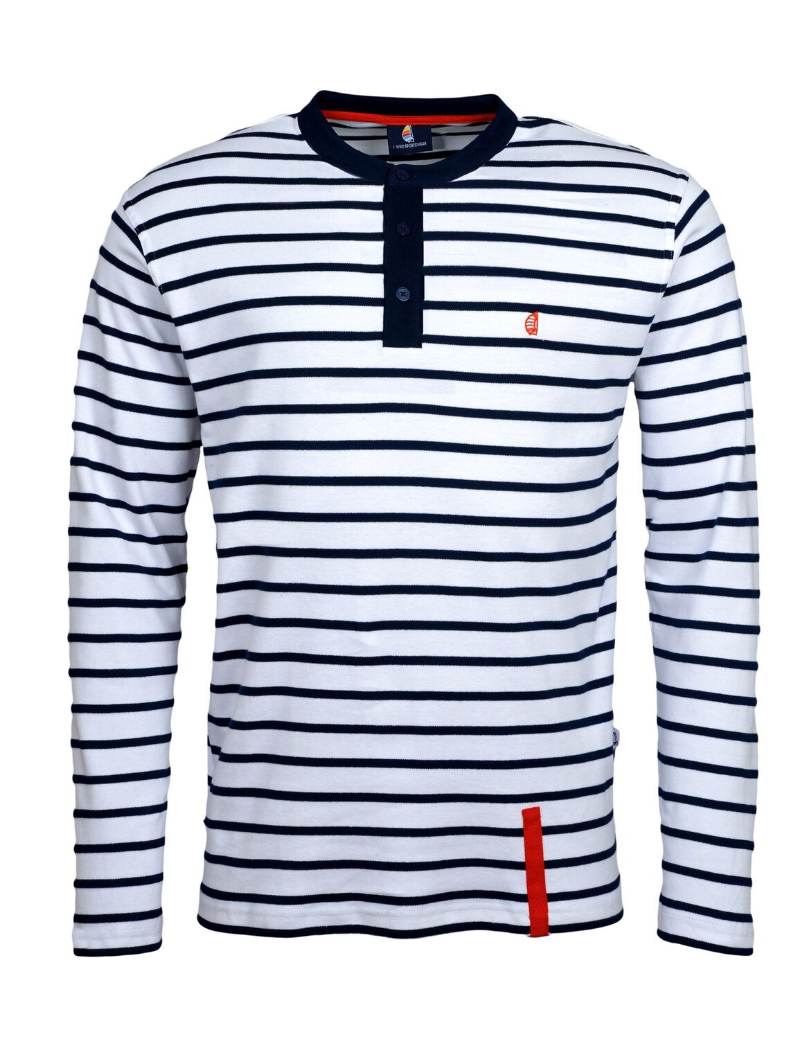 

Лонгслив Wind Sportswear Polo Pique Langarm gestreift, белый