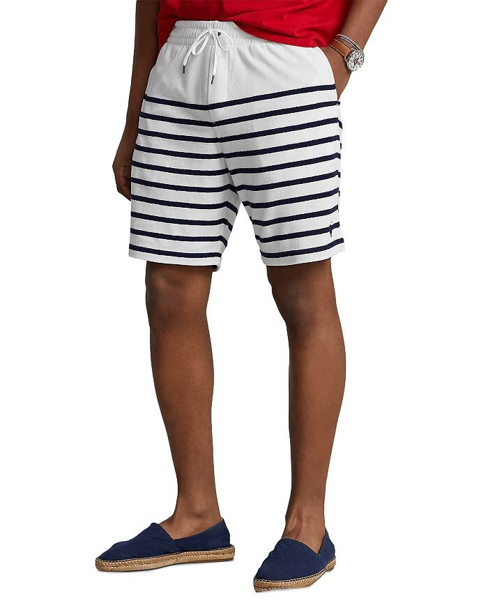 

Полосатые махровые шорты 7,75 дюйма Polo Ralph Lauren