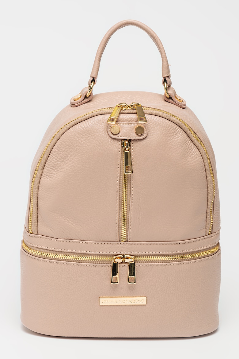 Кожаный рюкзак с регулируемыми лямками Chiara Canotti, розовый