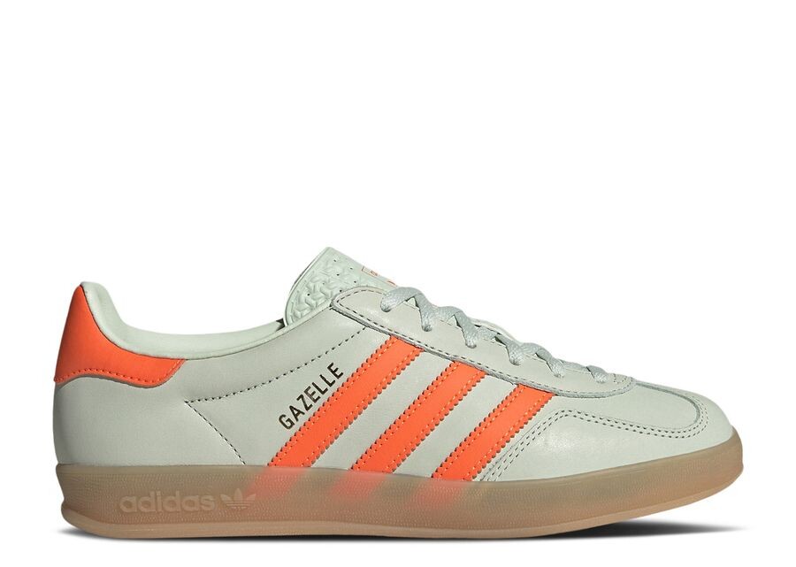 

Кроссовки adidas Wmns Gazelle Indoor, цвет Linen Green Solar Orange