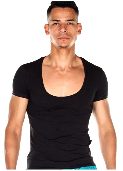Черная мужская футболка с круглым вырезом Darkzone