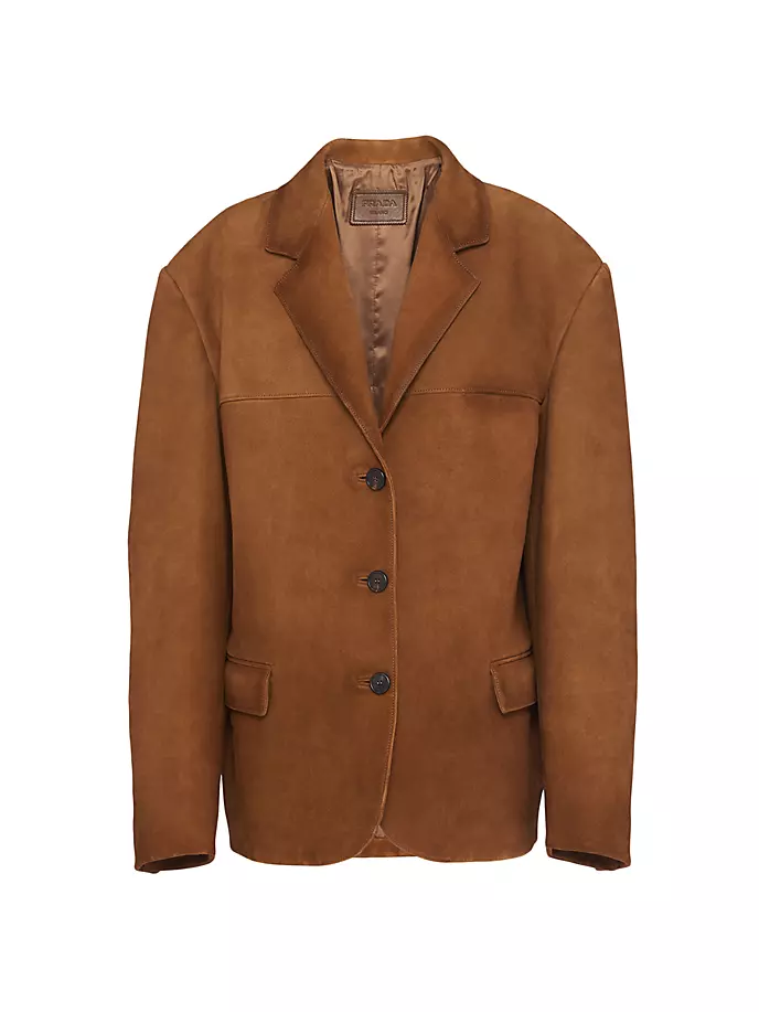 Замшевая куртка Prada, коричневый замшевая куртка dolce